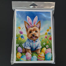Load image into Gallery viewer, Norwich Terrier Easter Egg Hunt Greeting Cards - Blank Note Cards – 8-Pack of Artist-Designed Cards with Envelopes