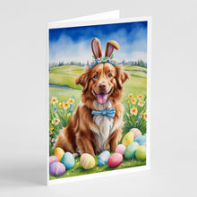 Load image into Gallery viewer, Nova Scotia Duck Tolling Retriever Easter Egg Hunt Greeting Cards - Blank Note Cards – 8-Pack of Artist-Designed Cards with Envelopes