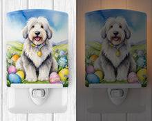 Load image into Gallery viewer, Old English Sheepdog Easter Egg Hunt Ceramic Night Light
