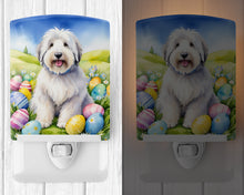 Load image into Gallery viewer, Old English Sheepdog Easter Egg Hunt Ceramic Night Light
