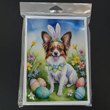 Load image into Gallery viewer, Papillon Easter Egg Hunt Greeting Cards - Blank Note Cards – 8-Pack of Artist-Designed Cards with Envelopes