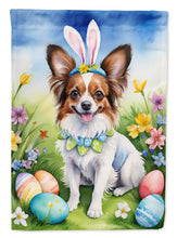 Load image into Gallery viewer, Papillon Easter Garden Flag - Easter Egg Hunt - Dog-Themed Spring Yard Decor