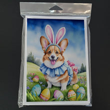Load image into Gallery viewer, Corgi Easter Egg Hunt Greeting Cards - Blank Note Cards – 8-Pack of Artist-Designed Cards with Envelopes