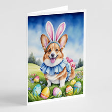 Load image into Gallery viewer, Corgi Easter Egg Hunt Greeting Cards - Blank Note Cards – 8-Pack of Artist-Designed Cards with Envelopes