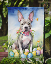 Load image into Gallery viewer, Pit Bull Terrier Easter Garden Flag - Easter Egg Hunt - Dog-Themed Spring Yard Decor
