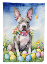 Load image into Gallery viewer, Pit Bull Terrier Easter Garden Flag - Easter Egg Hunt - Dog-Themed Spring Yard Decor
