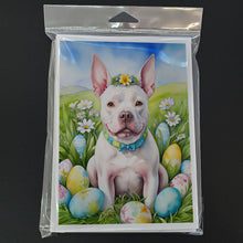 Load image into Gallery viewer, Pit Bull Terrier Easter Egg Hunt Greeting Cards - Blank Note Cards – 8-Pack of Artist-Designed Cards with Envelopes