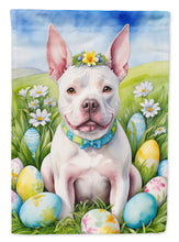 Load image into Gallery viewer, Pit Bull Terrier Easter Garden Flag - Easter Egg Hunt - Dog-Themed Spring Yard Decor