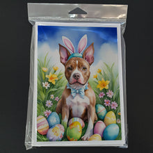 Load image into Gallery viewer, Pit Bull Terrier Easter Egg Hunt Greeting Cards - Blank Note Cards – 8-Pack of Artist-Designed Cards with Envelopes