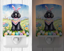 Load image into Gallery viewer, Black Poodle Easter Egg Hunt Ceramic Night Light