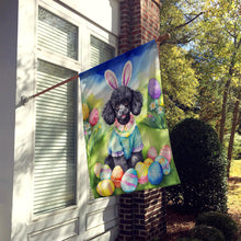 Load image into Gallery viewer, Black Poodle Easter Egg Hunt House Flag