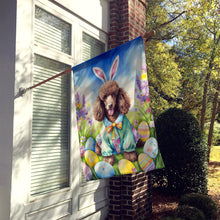 Load image into Gallery viewer, Chocolate Poodle Easter Egg Hunt House Flag