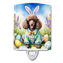 Load image into Gallery viewer, Chocolate Poodle Easter Egg Hunt Ceramic Night Light