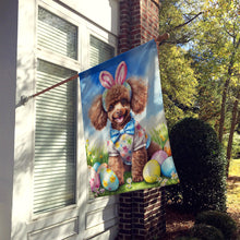 Load image into Gallery viewer, Chocolate Poodle Easter Egg Hunt House Flag