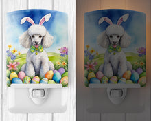 Load image into Gallery viewer, White Poodle Easter Egg Hunt Ceramic Night Light