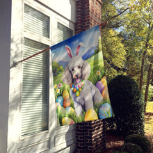 Load image into Gallery viewer, White Poodle Easter Egg Hunt House Flag