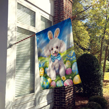 Load image into Gallery viewer, White Poodle Easter Egg Hunt House Flag
