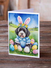 Load image into Gallery viewer, Portuguese Water Dog Easter Egg Hunt Greeting Cards - Blank Note Cards – 8-Pack of Artist-Designed Cards with Envelopes