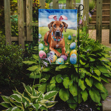 Load image into Gallery viewer, Rhodesian Ridgeback Easter Garden Flag - Easter Egg Hunt - Dog-Themed Spring Yard Decor