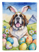 Load image into Gallery viewer, Saint Bernard Easter Garden Flag - Easter Egg Hunt - Dog-Themed Spring Yard Decor
