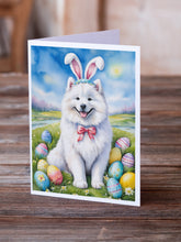Load image into Gallery viewer, Samoyed Easter Egg Hunt Greeting Cards - Blank Note Cards – 8-Pack of Artist-Designed Cards with Envelopes