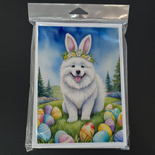 Load image into Gallery viewer, Samoyed Easter Egg Hunt Greeting Cards - Blank Note Cards – 8-Pack of Artist-Designed Cards with Envelopes