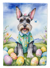 Load image into Gallery viewer, Schnauzer Easter Garden Flag - Easter Egg Hunt - Dog-Themed Spring Yard Decor