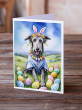 Load image into Gallery viewer, Scottish Deerhound Easter Egg Hunt Greeting Cards - Blank Note Cards – 8-Pack of Artist-Designed Cards with Envelopes