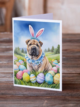 Load image into Gallery viewer, Shar Pei Easter Egg Hunt Greeting Cards - Blank Note Cards – 8-Pack of Artist-Designed Cards with Envelopes