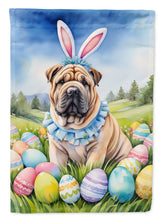 Load image into Gallery viewer, Shar Pei Easter Garden Flag - Easter Egg Hunt - Dog-Themed Spring Yard Decor