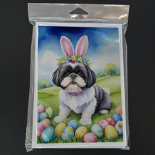 Load image into Gallery viewer, Shih Tzu Easter Egg Hunt Greeting Cards - Blank Note Cards – 8-Pack of Artist-Designed Cards with Envelopes