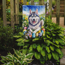 Load image into Gallery viewer, Siberian Husky Easter Garden Flag - Easter Egg Hunt - Dog-Themed Spring Yard Decor