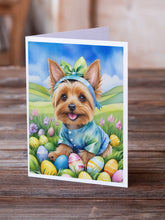 Load image into Gallery viewer, Silky Terrier Easter Egg Hunt Greeting Cards - Blank Note Cards – 8-Pack of Artist-Designed Cards with Envelopes
