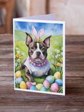 Load image into Gallery viewer, Staffordshire Bull Terrier Easter Egg Hunt Greeting Cards - Blank Note Cards – 8-Pack of Artist-Designed Cards with Envelopes