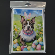 Load image into Gallery viewer, Staffordshire Bull Terrier Easter Egg Hunt Greeting Cards - Blank Note Cards – 8-Pack of Artist-Designed Cards with Envelopes