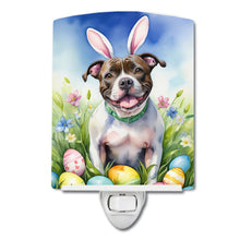 Load image into Gallery viewer, Staffordshire Bull Terrier Easter Egg Hunt Ceramic Night Light