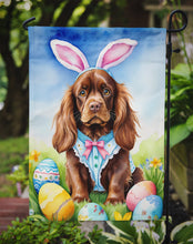 Load image into Gallery viewer, Sussex Spaniel Easter Garden Flag - Easter Egg Hunt - Dog-Themed Spring Yard Decor