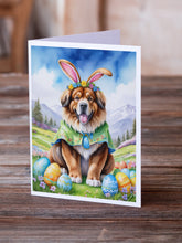 Load image into Gallery viewer, Tibetan Mastiff Easter Egg Hunt Greeting Cards - Blank Note Cards – 8-Pack of Artist-Designed Cards with Envelopes