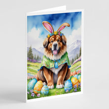 Load image into Gallery viewer, Tibetan Mastiff Easter Egg Hunt Greeting Cards - Blank Note Cards – 8-Pack of Artist-Designed Cards with Envelopes