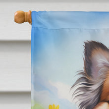 Load image into Gallery viewer, Tibetan Spaniel Easter Egg Hunt House Flag