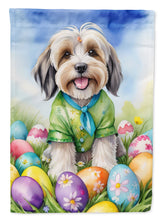 Load image into Gallery viewer, Tibetan Terrier Easter Egg Hunt House Flag
