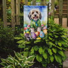 Load image into Gallery viewer, Tibetan Terrier Easter Garden Flag - Easter Egg Hunt - Dog-Themed Spring Yard Decor