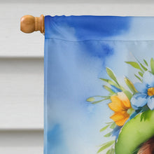 Load image into Gallery viewer, Welsh Springer Spaniel Easter Egg Hunt House Flag