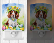 Load image into Gallery viewer, Welsh Springer Spaniel Easter Egg Hunt Ceramic Night Light
