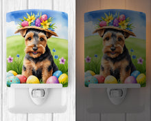 Load image into Gallery viewer, Welsh Terrier Easter Egg Hunt Ceramic Night Light