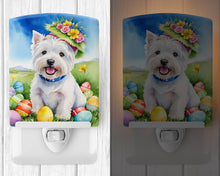 Load image into Gallery viewer, Westie Easter Egg Hunt Ceramic Night Light