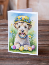 Load image into Gallery viewer, Wheaten Terrier Easter Egg Hunt Greeting Cards - Blank Note Cards – 8-Pack of Artist-Designed Cards with Envelopes