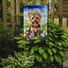 Load image into Gallery viewer, Yorkshire Terrier Easter Garden Flag - Easter Egg Hunt - Dog-Themed Spring Yard Decor