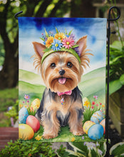 Load image into Gallery viewer, Yorkshire Terrier Easter Garden Flag - Easter Egg Hunt - Dog-Themed Spring Yard Decor