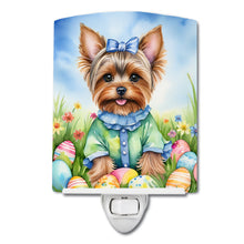 Load image into Gallery viewer, Yorkshire Terrier Easter Egg Hunt Ceramic Night Light